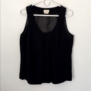 kate spade black scoop neckline sleeveless top size L